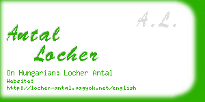 antal locher business card